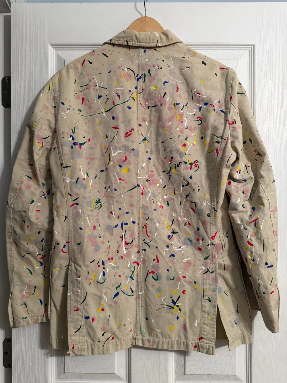 Brooks Brothers Beige Paint-Splatter Casual Blazer M